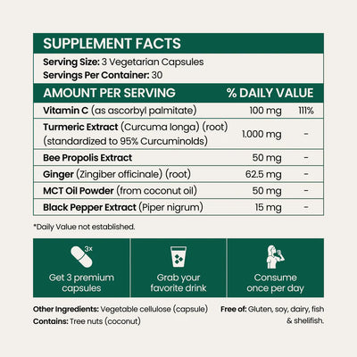 Move More Comfortably with Turmeric Curcumin (1,000mg)